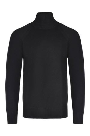 Black virgin wool sweater PAOLO PECORA | A072F0099000